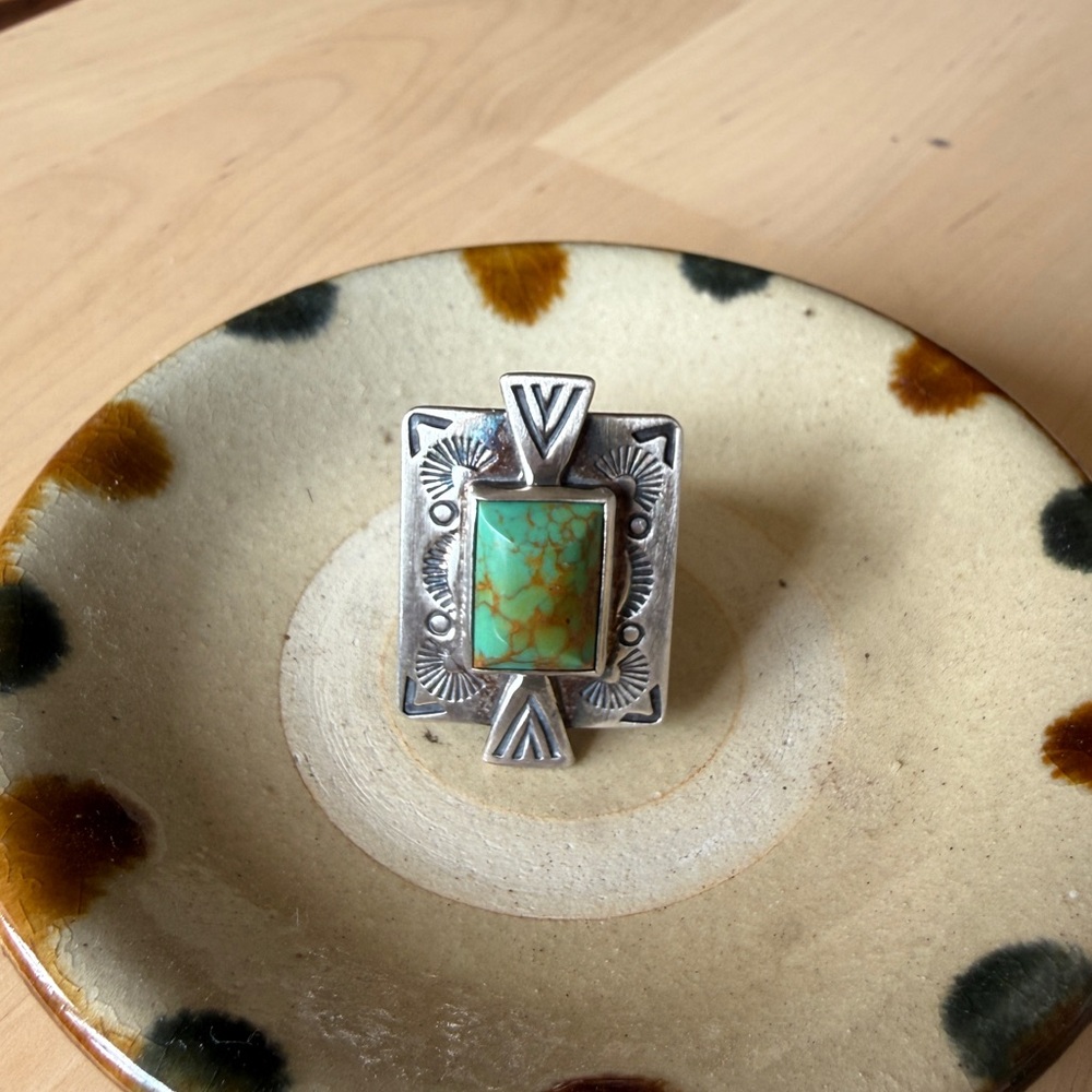 Carolyn Pollack Turquoise Sterling Silver Statement Ring